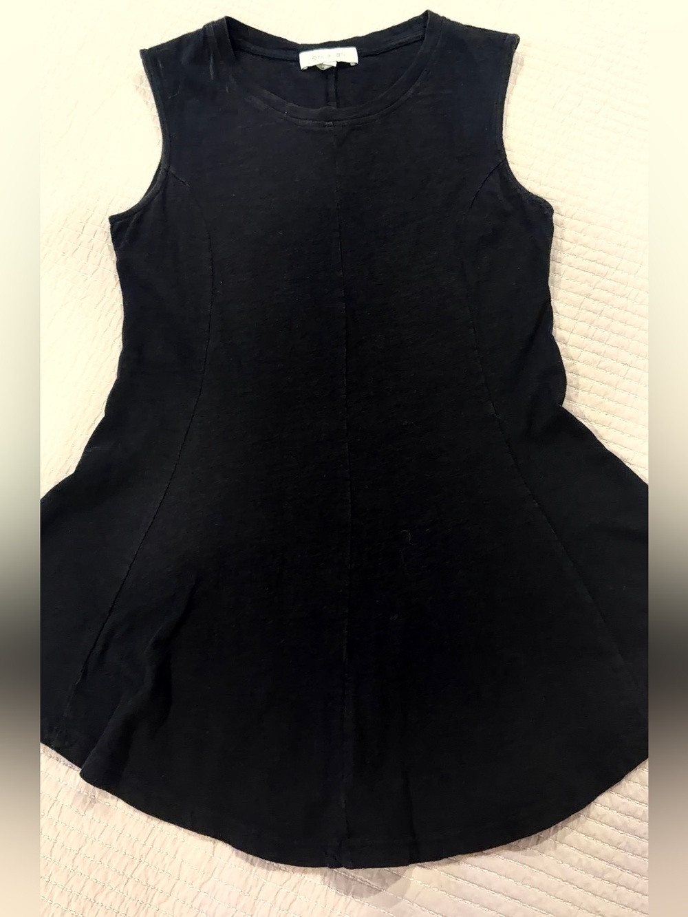 Anthropologie Eri + Ali Black Peplum Tunic Top XS